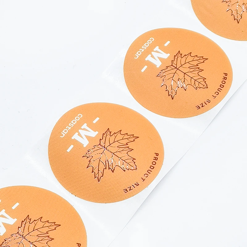 Print Logo Emboss Letters Transparent Paper Circle Metal Label Promotional Round Custom Gold Foil Embossed Stickers