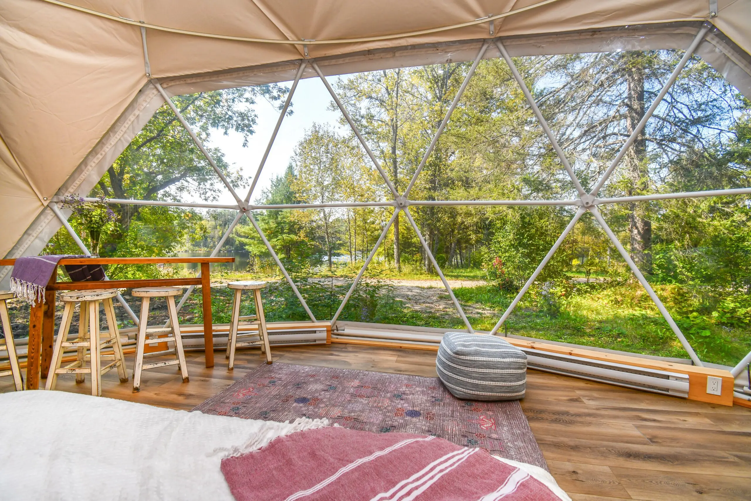 3-4 Personen PVC Outdoor Kuppelzelt Glamping Beheiztes Iglu-Zelt