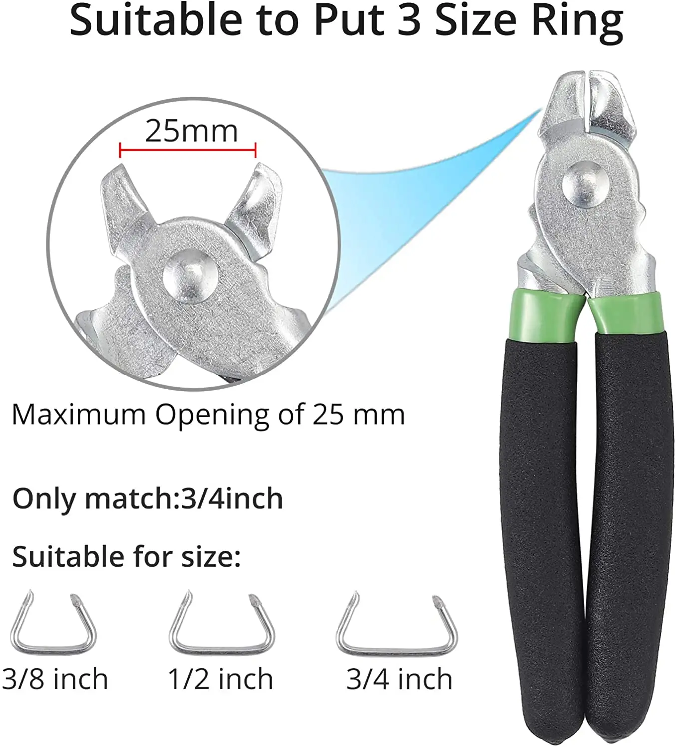 Heavy Duty China Hog Nail C Ring Pliers Tool