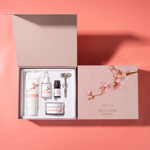 Private Label Facial Organic Whitening Anti-Wrinkle Cherry Essential Oil Face Cream and Serum Skin Care Set