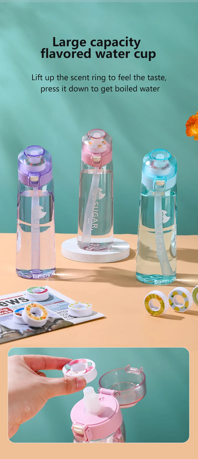 Custom 650ml Food Grade Bpa Free Flavoring Air Up Fruit Scented