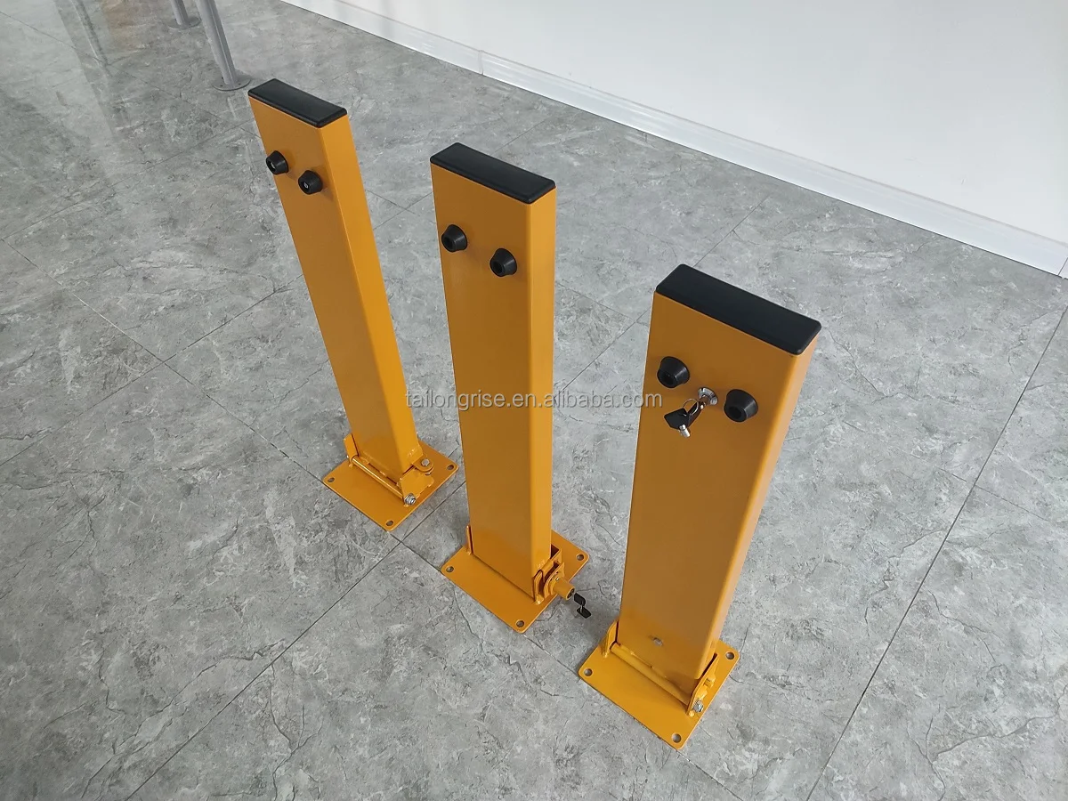 Foldable Steel Bollard Lockable Folding Security Steel Guard Post Fold ...