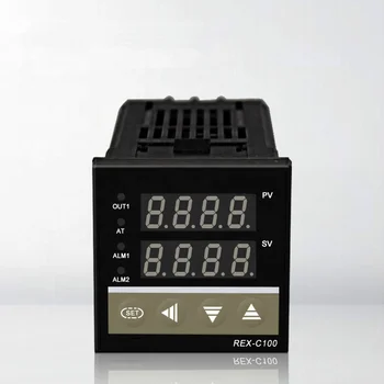 48*48 Digital PID Dual Temperature Controller REX-C100 Thermostat Control AC90-265V