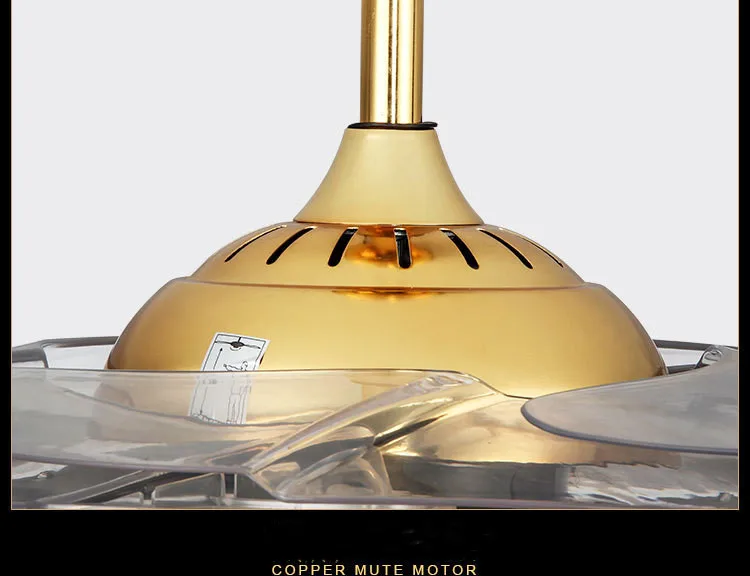 Modern gold fan chandelier remote luxury remote control chandelier lamp fan with light led ceiling fans