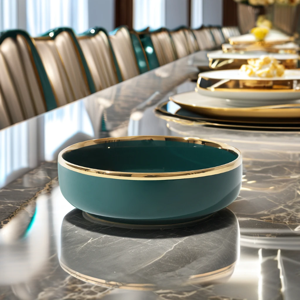 High Quality Light Luxury Nordic Ceramic Tableware Set-Safe Weddings Dishwashers Includes Rice Noodle Fruit Salad Ramen Bowls manufacture