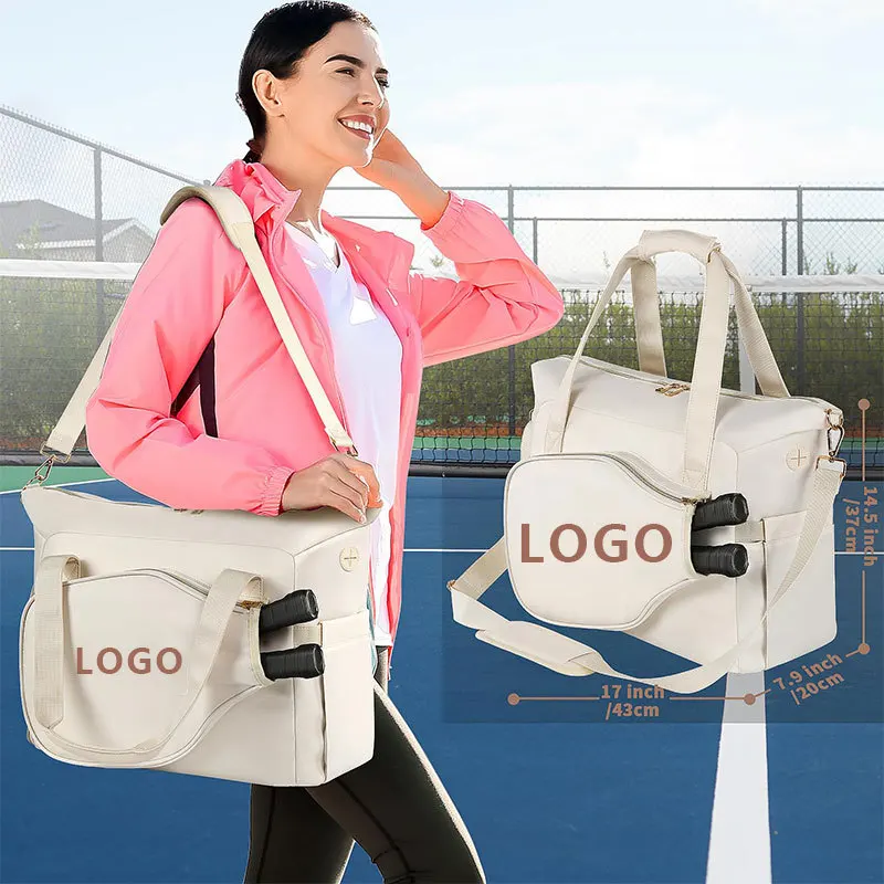 Unisex  Racket Bag with Shoe Compartment Oxford Cloth Color Customizable Capacity for Tennis & Badminton preview 3