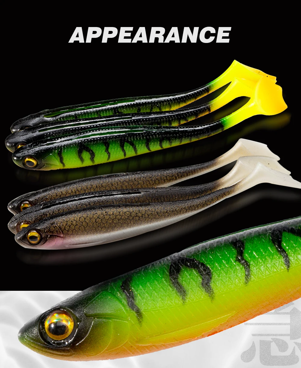 Wholesale Soft Plastic Fishing Bass Lures Large Paddle Tail Lure 9cm