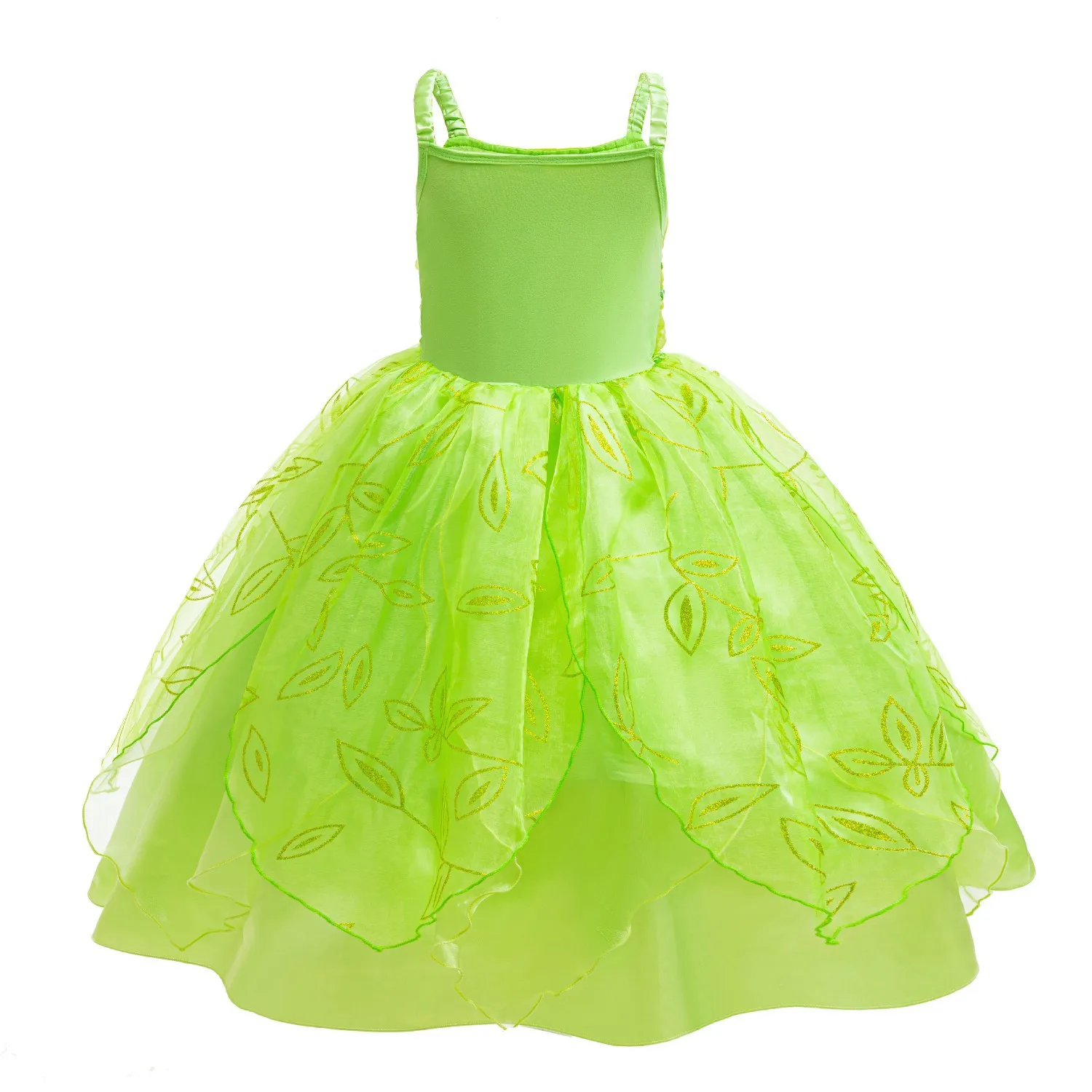Kids TV & Movie Costumes Green Fairy Dress Girls Ball Gown Halloween  Cosplay Elf Tinkerbell Princess Costume with Butterfly Wing