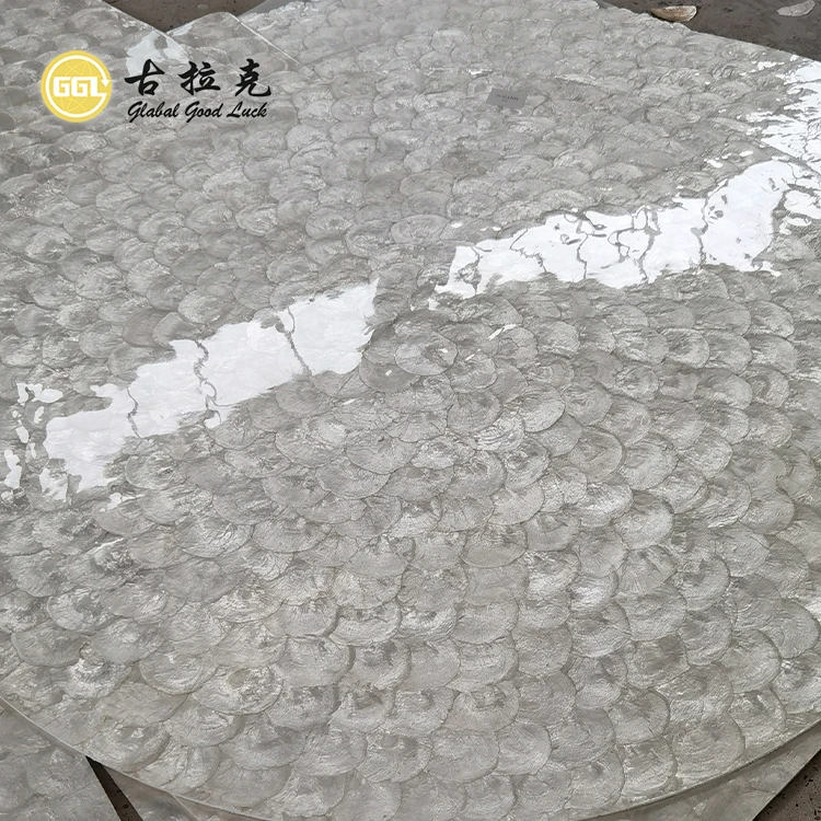 nature capiz shell mosaic tile for home decoration and diy furniture decoration manufacture