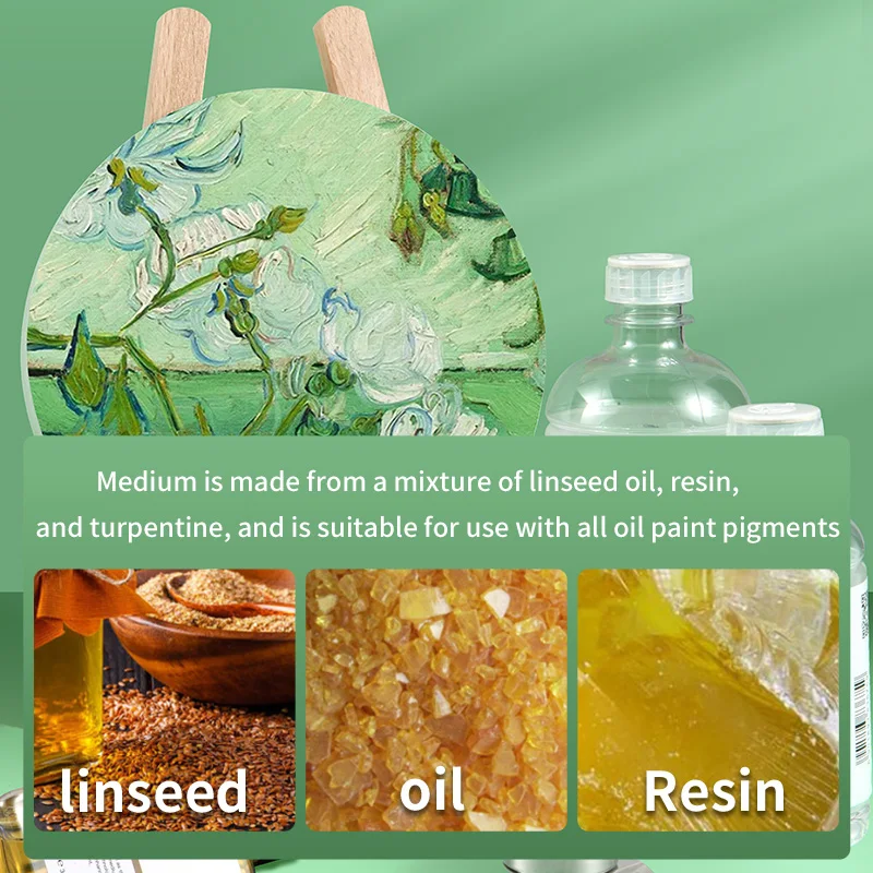 Maries Oil Painting Medium 100ml Color Mixing Oil Professional Transparent Medium for Artists Drawing and Oil Paint