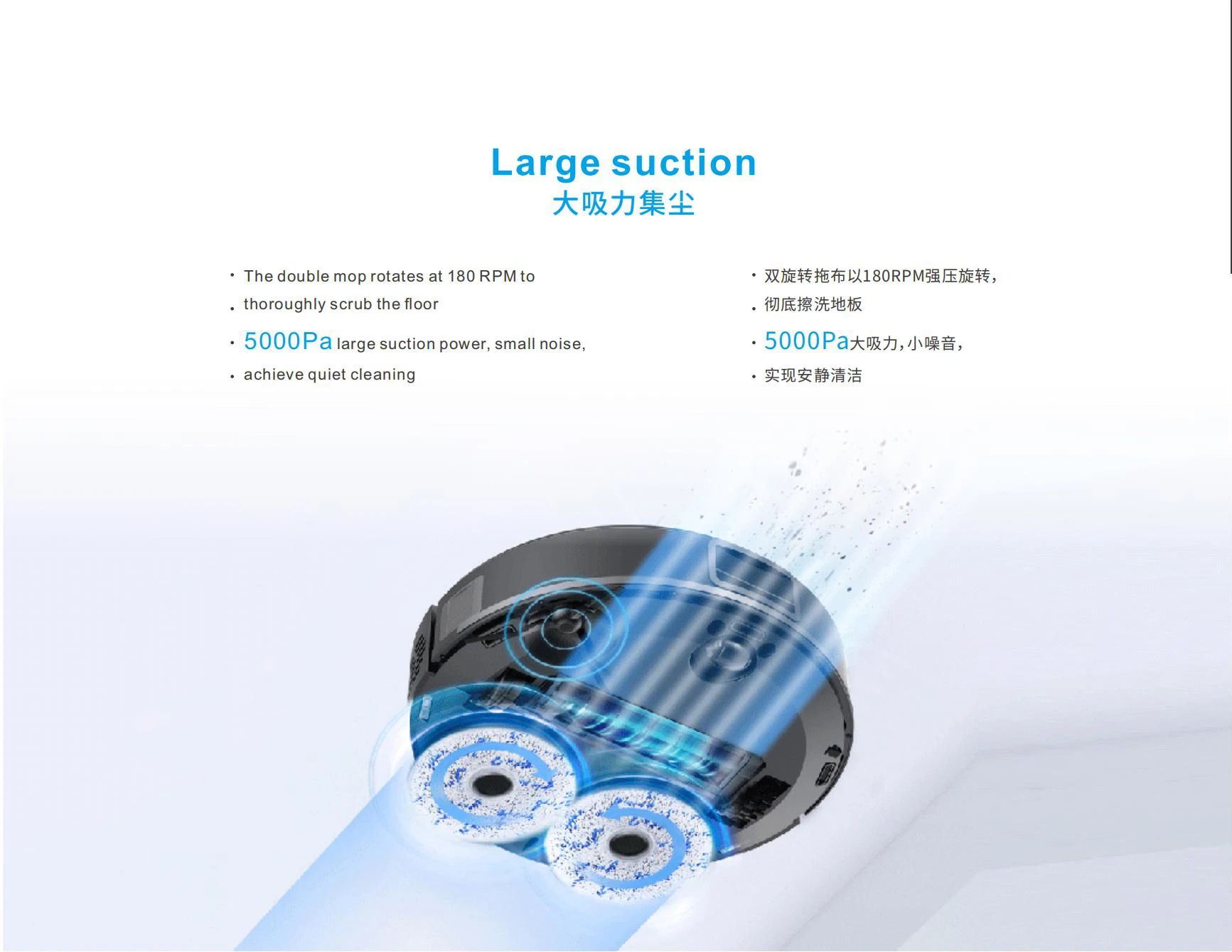 2023 New Model Tuya Smart Home Cleaning Robot Automatic Washing Mop