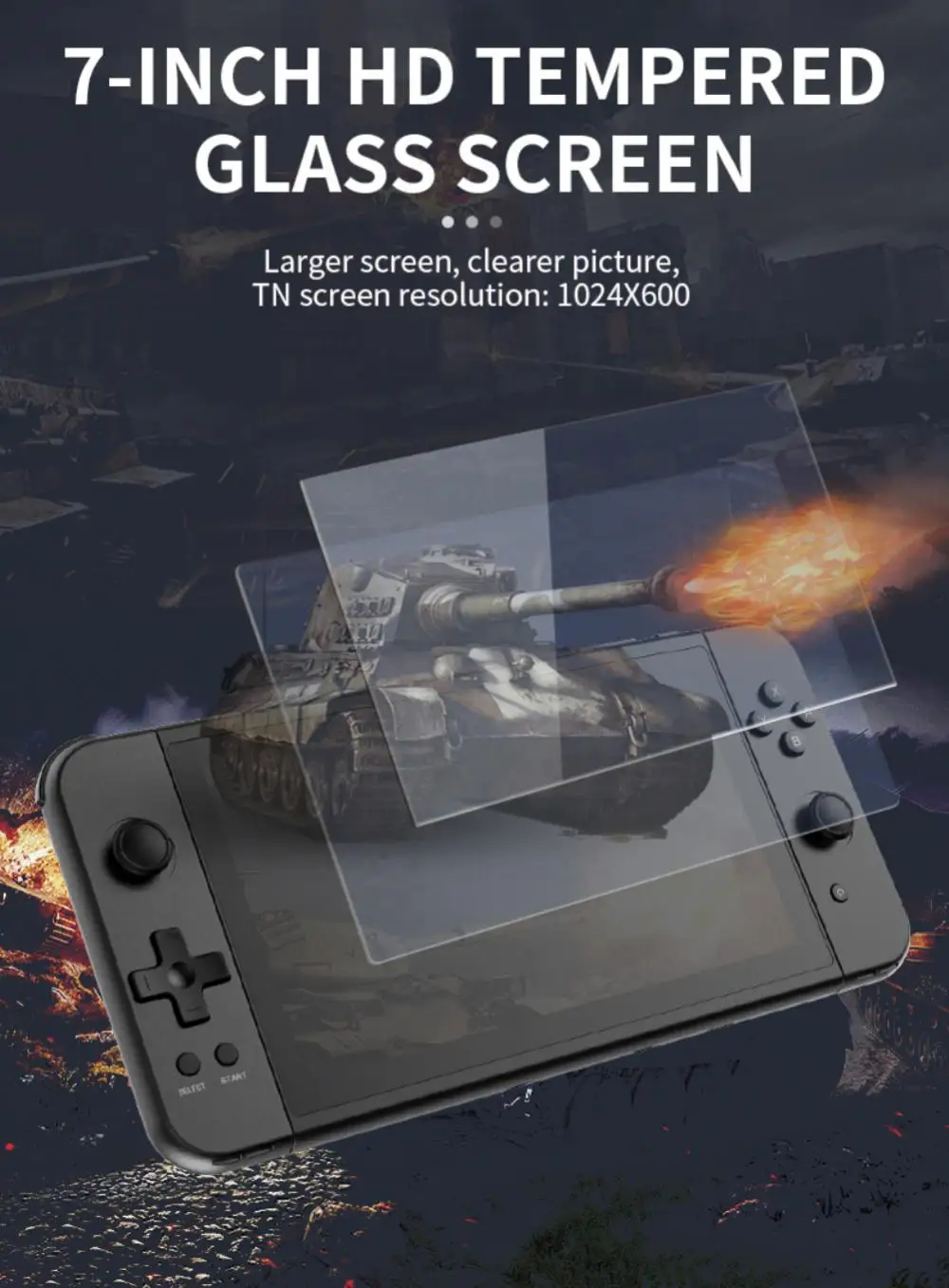 X70 Handheld Game Console 7.0 Inch Screen Support Controller Two