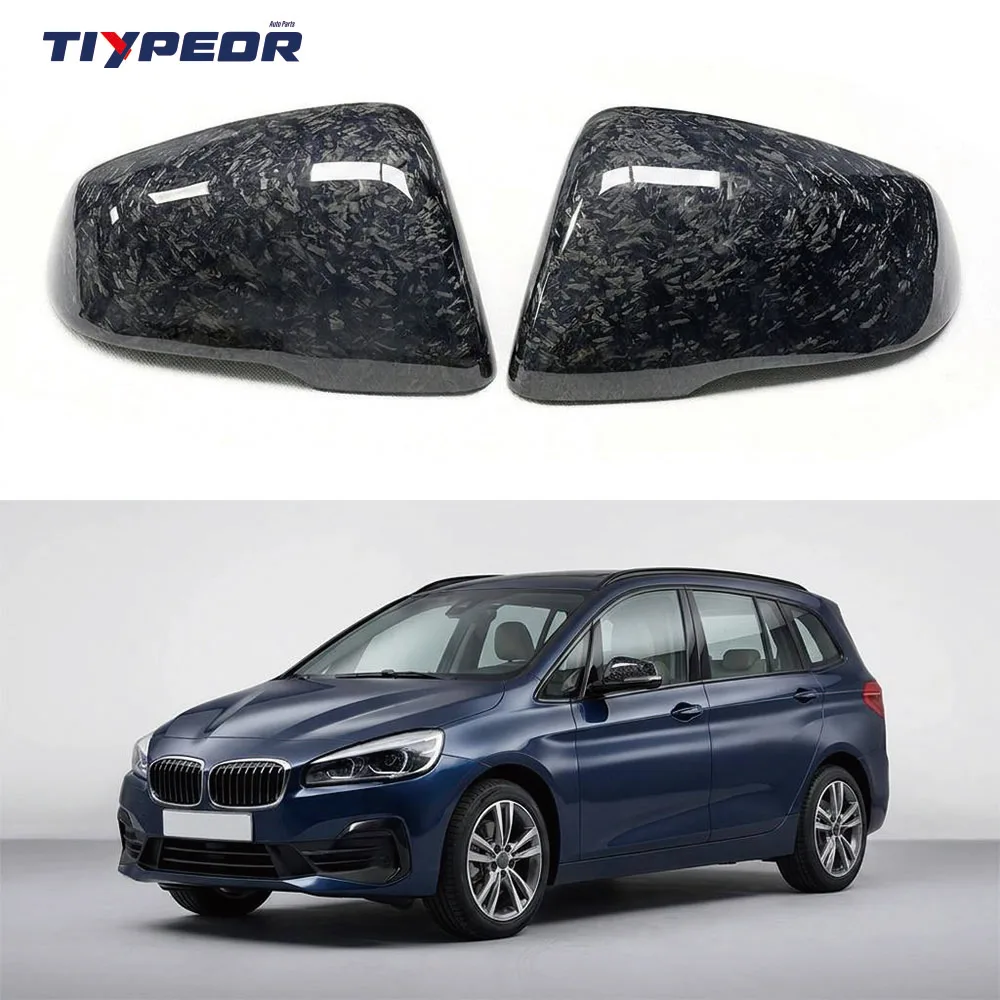 TIYPEOR Forged Carbon Fiber Front Mirror Cover Replacement Type for BMW F10 M5/F06/F12/F13 M6 Exterior Modification Parts