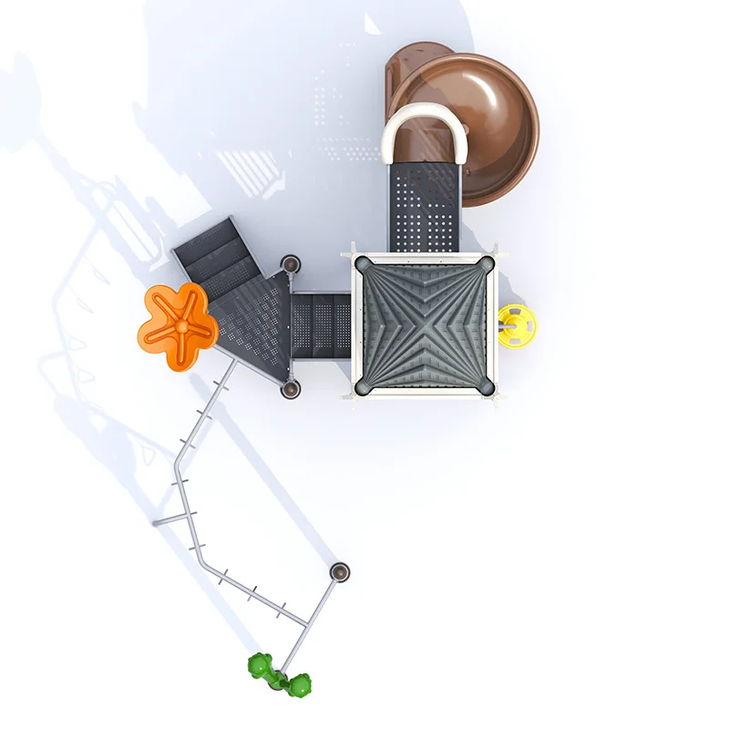 Feelkids ALITA-NC24004 Outdoor Plastic Slide Amusing Play Toy 620x380x430cm Capacity >1000kg for School & Garden Preschool Kids details