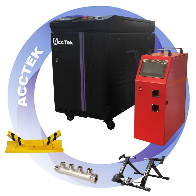 AccTek Portable Laser Welding Machine for 6mm 8mm Metal Welding Double Feeding Wire Welding Machine