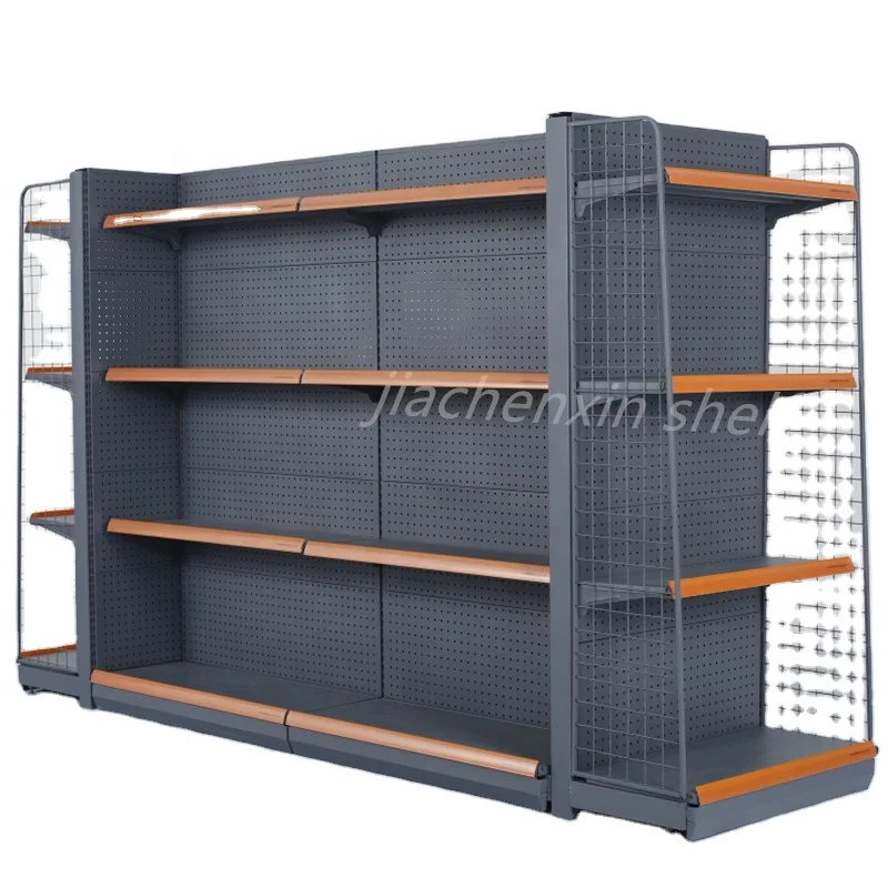 Factory Custom Size Color Metal Grocery Store Display Shelf Supermarket Display Racks Shelves