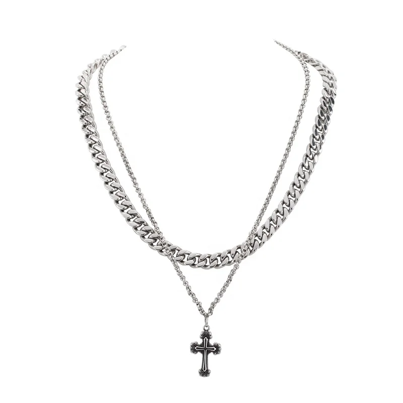 50 Cm Long Stainless Steel Cuban Chain Cross Pendant Sweater Necklaces For Men Women Buy Sweater Necklaces Cross Pendant Stainless Steel Cuban Chain Product On Alibaba Com