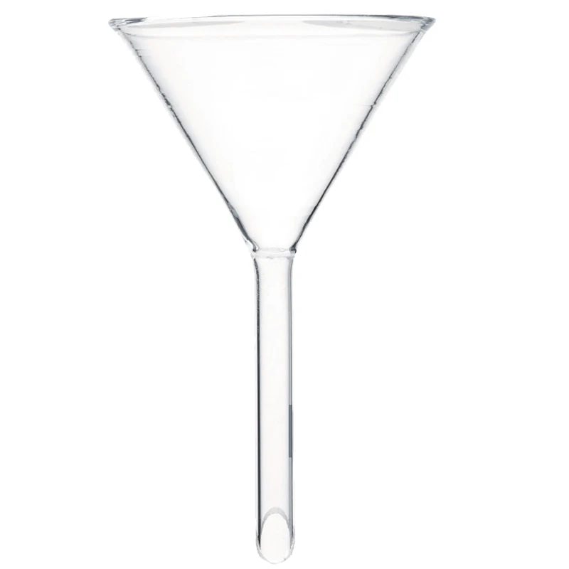 Высококачественная Стеклянная Воронка для лабораторий, посуды, химической лаборатории, длинная воронка