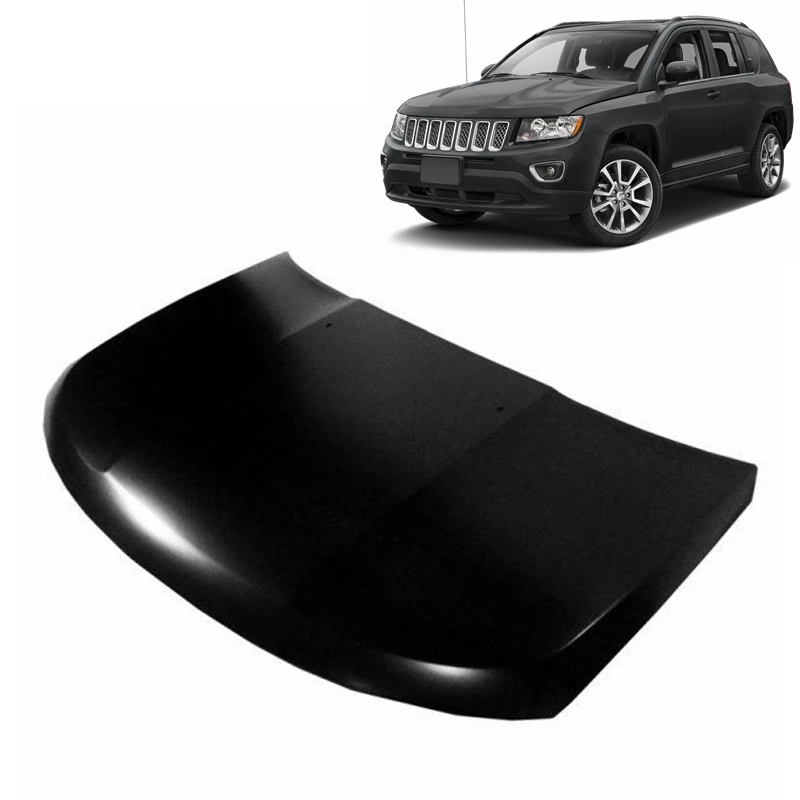 wholesale OEM car front body kit steel aluminum car hood panel for Jeep compass 2011 -2017 2014 2016 2012