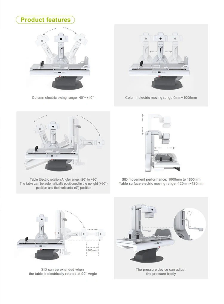 YSX-RF65D Ysenmed Medical Digital Xray Machine Dynamic X-ray Photography System X-ray Fluoroscopy System