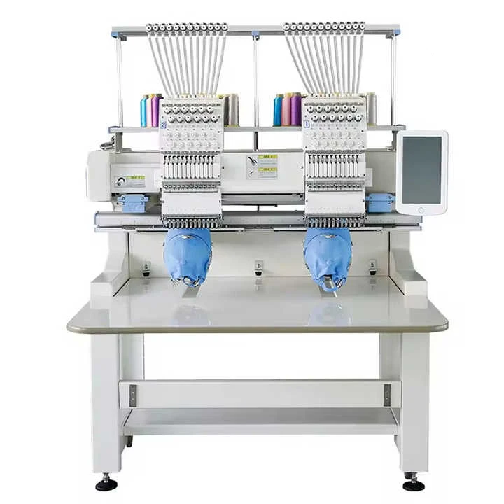 2 Head Embroidery Machine Automatic 12 15 Needles High Speed Embroidery Machine 2 Heads for Sale