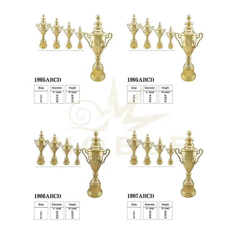 Noble Wholesale Cheap Price Trophy Cup Metal Plastic Award Trophy