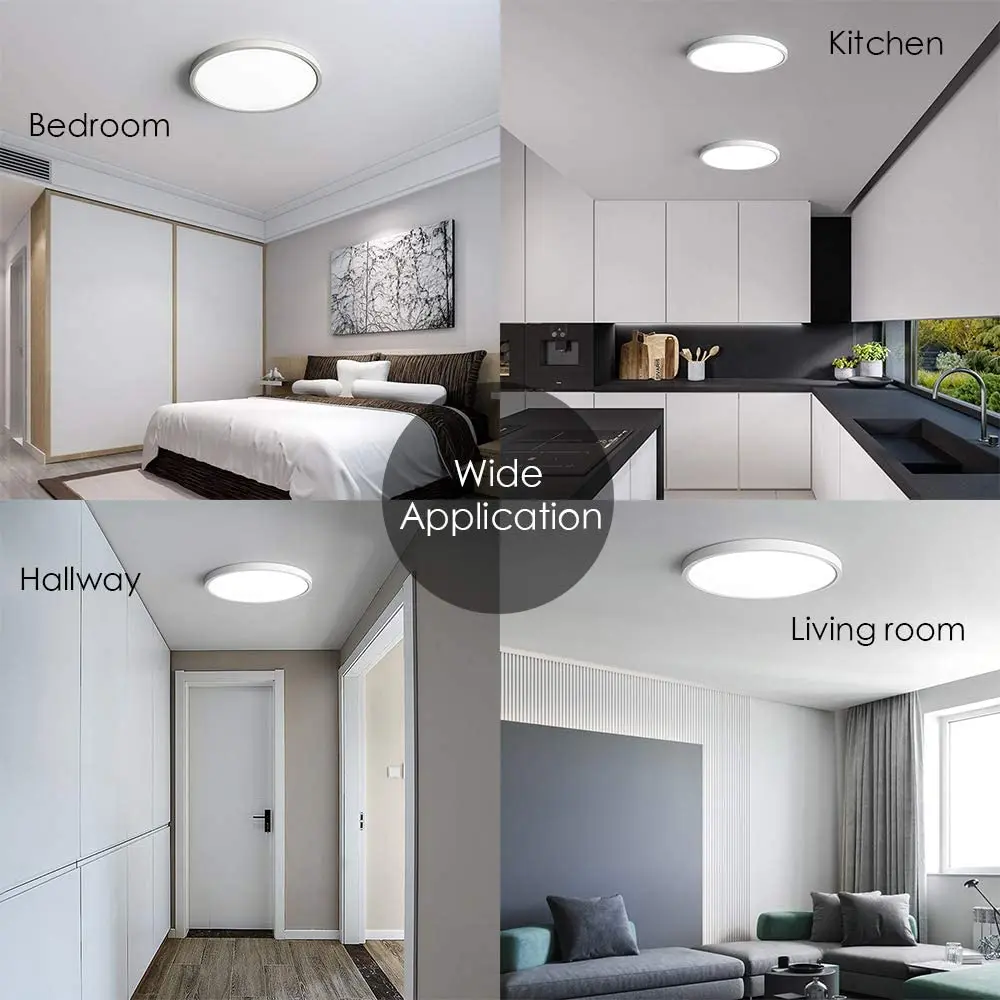 3CCT Color Changeable 4000lm Ceiling Light 15in Flush Mount Light with ETL Listed