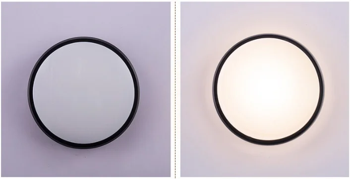 led outdoor waterproof plastic wall light garden balcony courtyard round oval creative ceiling light 12W 15W