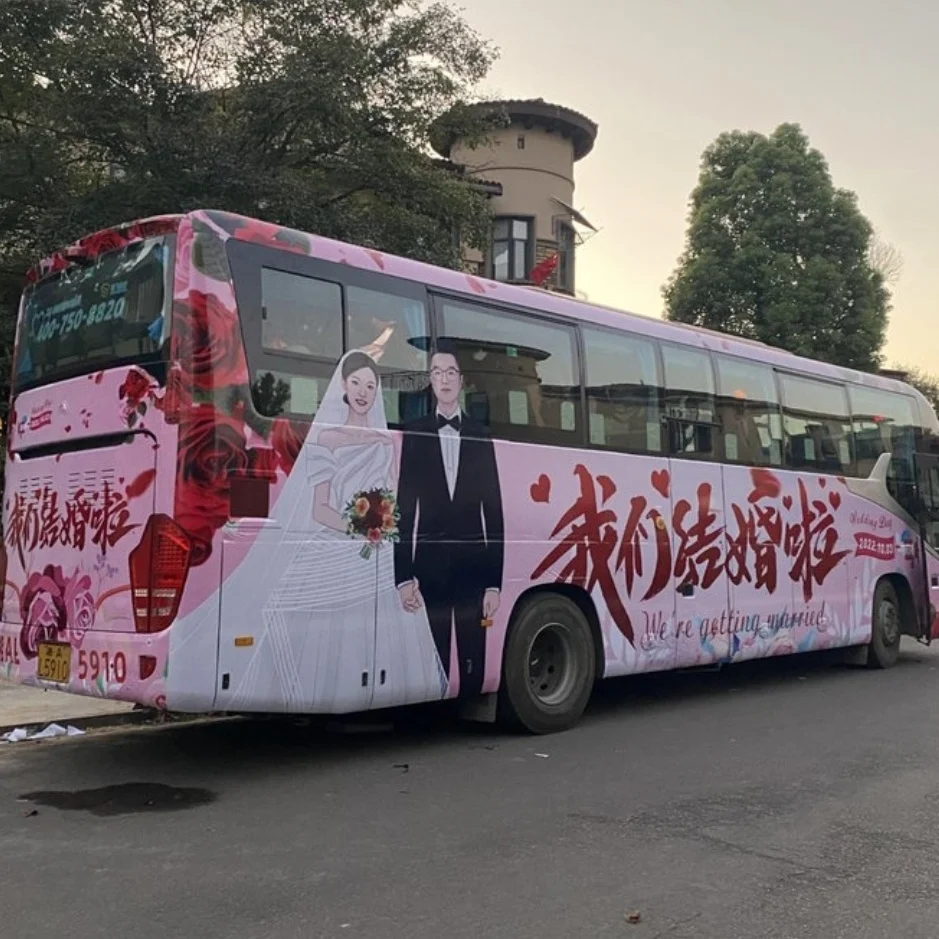 Waterproof  Vehicle Sticker on Bus  for Advertisement