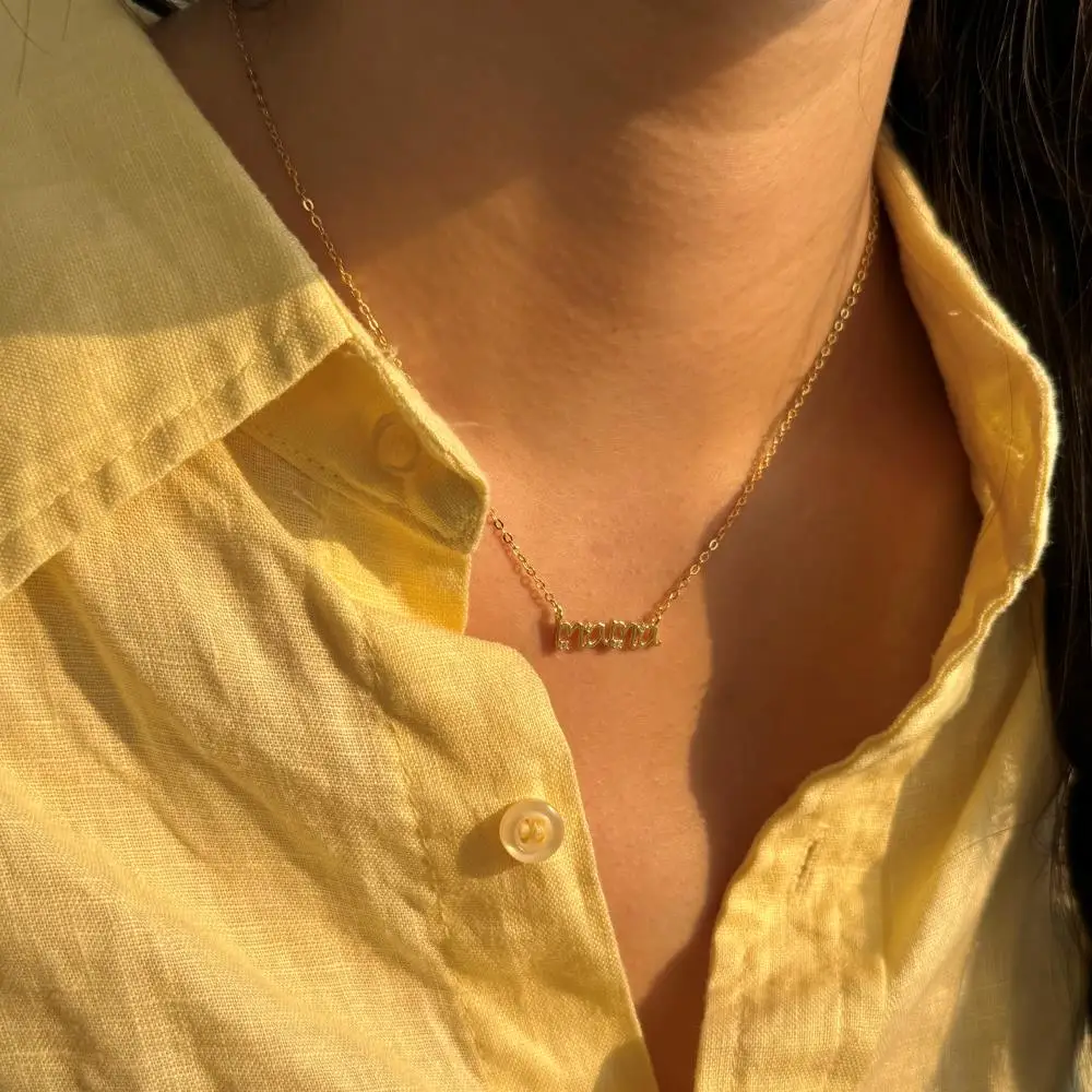 KAKODIY Festival Jewelry 925 Sterling Silver Gold Plated Letter Pendant Necklace (For Women) detail 4