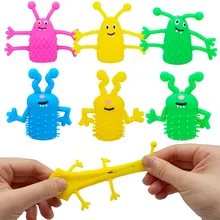 Tricky toys little devil finger puppet rainbow color little monster finger doll vent small toys