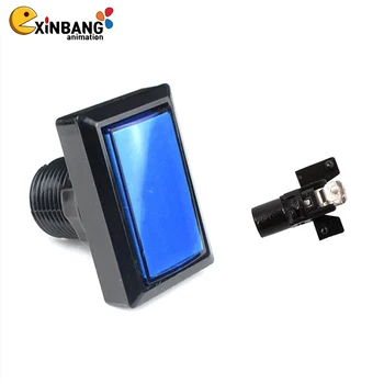 High quality 50*33mm Rectangular button switch arcade game machine button with led for sale