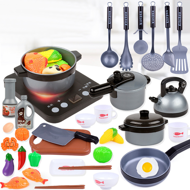 Детская имитация игрового домика, игрушка-пазл для мытья в посудомоечной машине, освещение, музыка, имитация кухонного набора, маленькая игрушка для домашнего использования