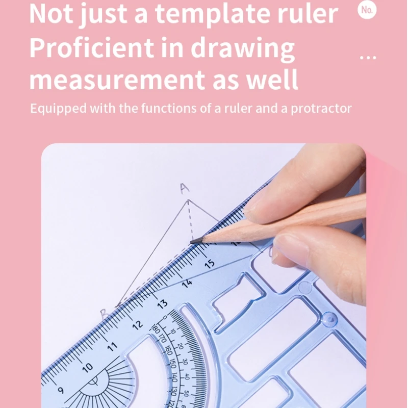 Deli VC118 Ruler Set - Perfect for Student Drawing Needs