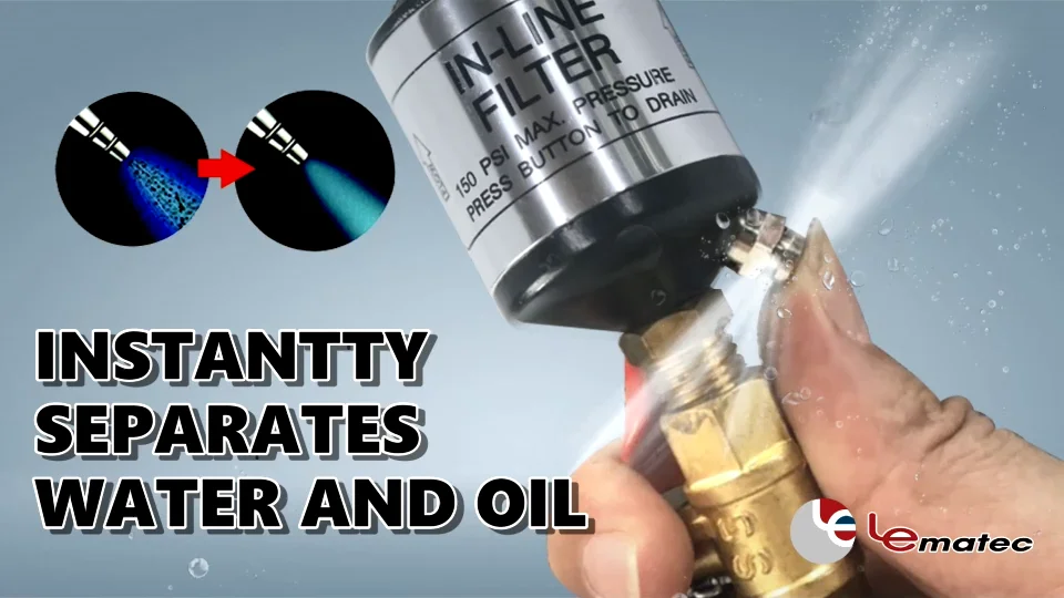 1/4" Oil Water Separator With Drain Valve Air Filter Spray Paint Gun