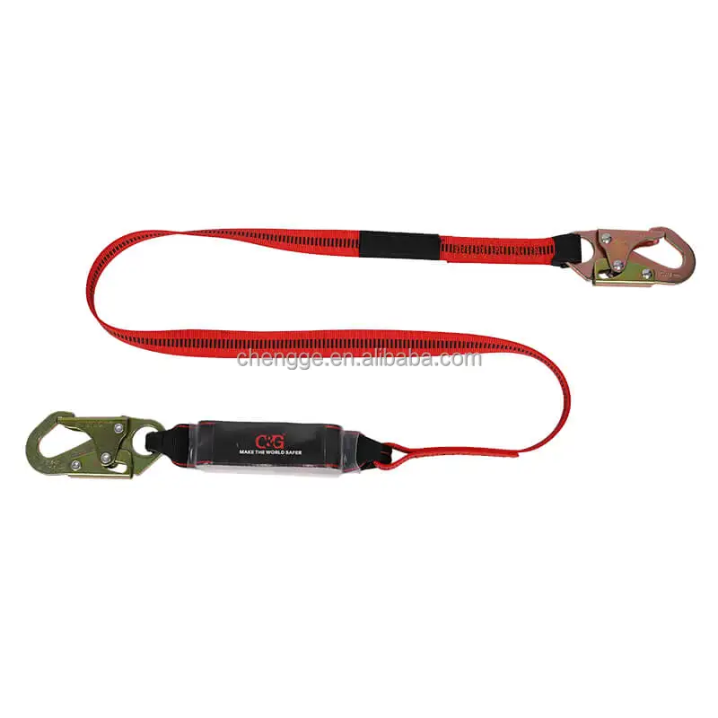 Fall Arrest Shock Absorbing Lanyards Safety Harness