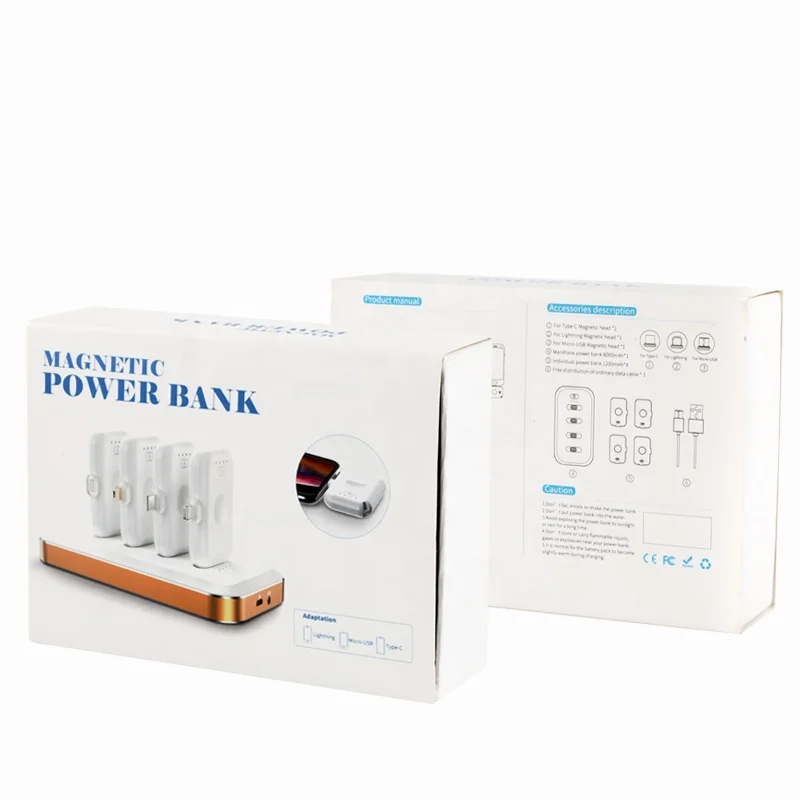 
 Лидер продаж, Универсальное портативное зарядное устройство, Мини Магнитный внешний аккумулятор на палец, 8000 мАч  