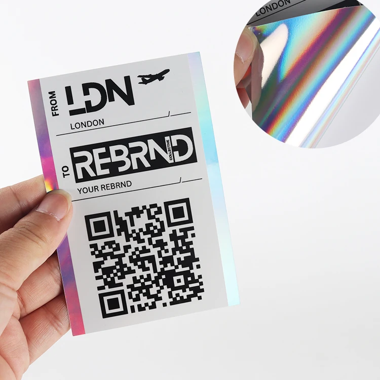 Custom Printing Waterproof Qr Code Security Sticker Paper Scratch