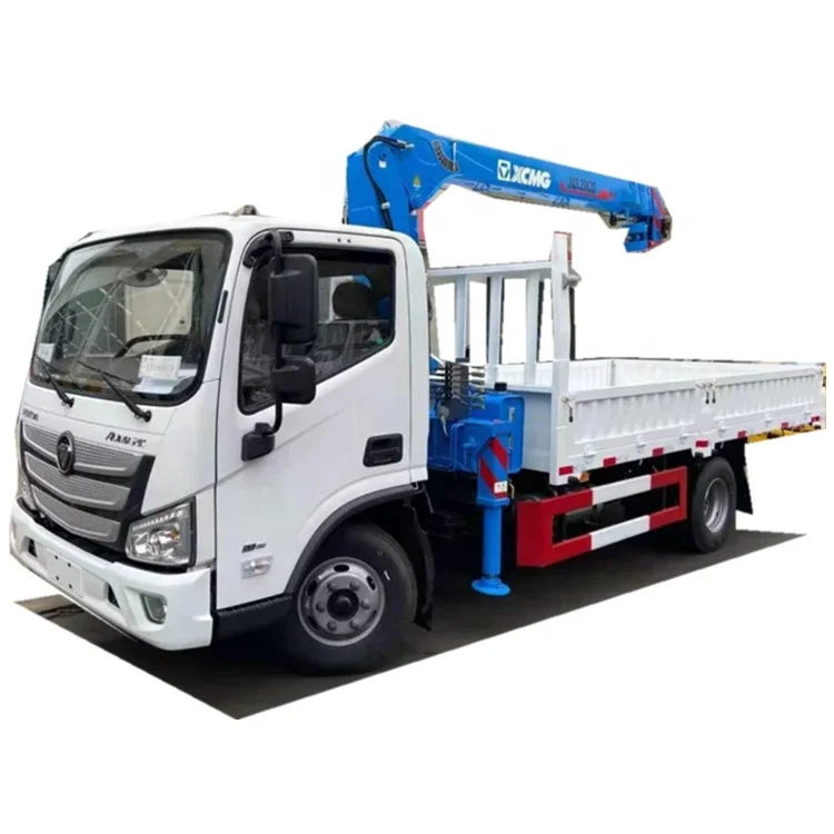 FOTON Aumark Hydraulic Telescopic 4x2 Customized Cargo Van Lorry Vehicle GCC Certificate 8MT 10MT  Lift Arm Crane Truck