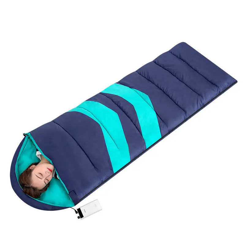 Customize Waterproof USB Electric Graphene Heating Sleeping Bag Outdoor Camping Washable Warm for Winter Carry Bag Easier SANSU