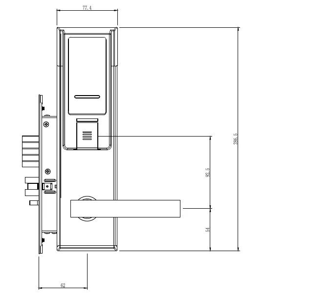 Goodum Electronic Rfid M1 Card Smart Door Lock K3100 for Hotel