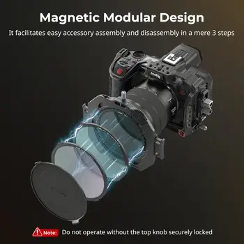 SmallRig Filter Kit with Adjustable Clamp From 67mm-82mm with CPL Filter and Diffusion1/4Filter,for DSLR Mirrorless Cameras-4412 detail image