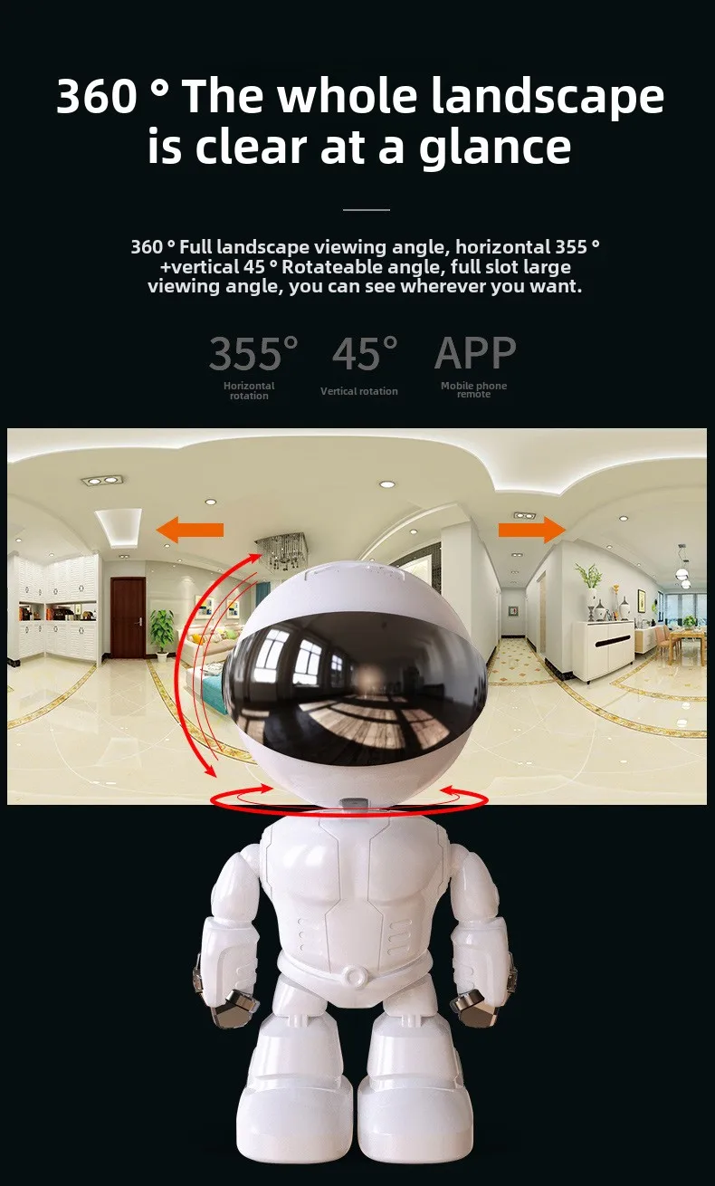 Cloudbirds V360pro Cute Robot Outdoor Camera 8MP Wifi Monitor with AI 4G PTZ Alarm NVR TF Card Icam365 App for Baby Monitoring