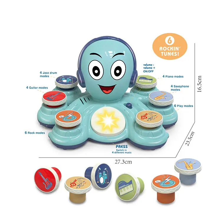 Лидер продаж Электрический детский музыкальный модуль игрушка-Осьминог для малышей
