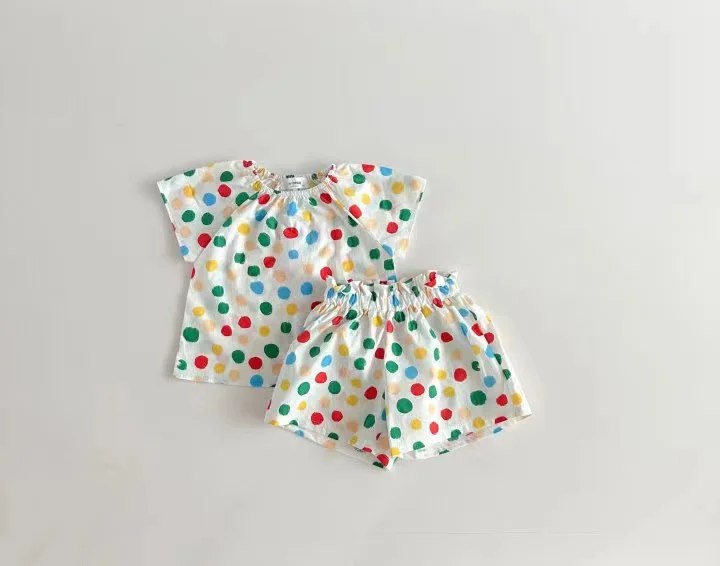 Недорогая летняя детская повседневная одежда с мультяшным принтом