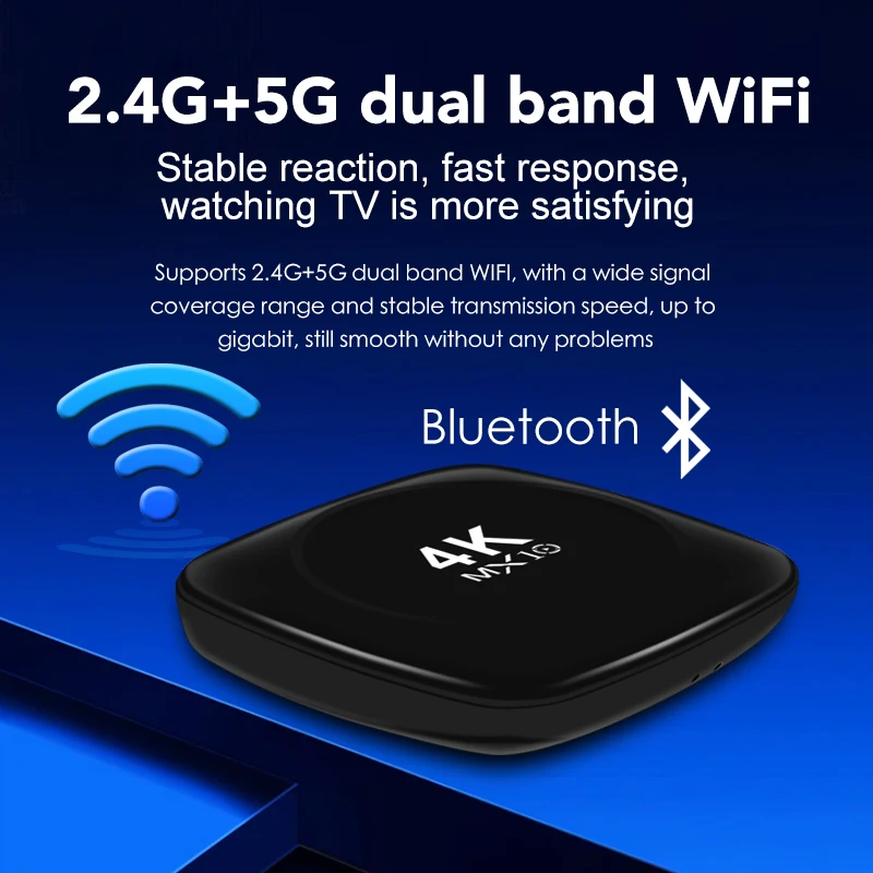 Smart TV Box - 4K Android TV with 5G Support & Bluetooth