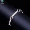 4mm moissanite with black agate
