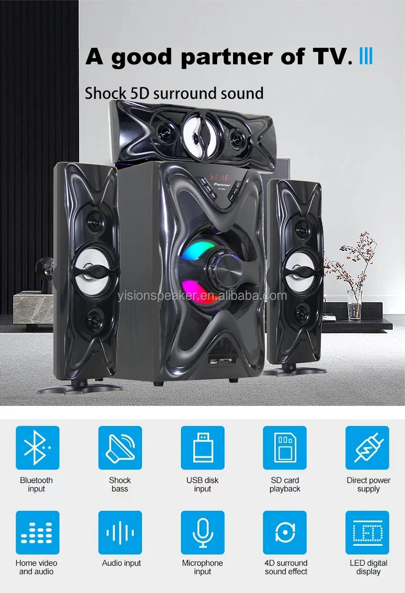 Microlab 3.1 Multimedia Subwoofer Usb Operated Smart Home Theater