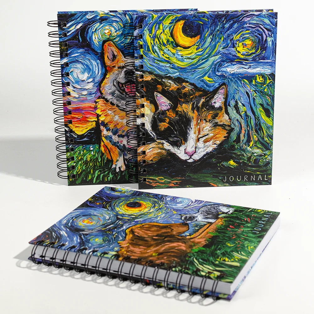 Wholesale Private  Personalized Pocket Notebook with logo A5 B5 Custom  Hardcover  Spiral Notebook