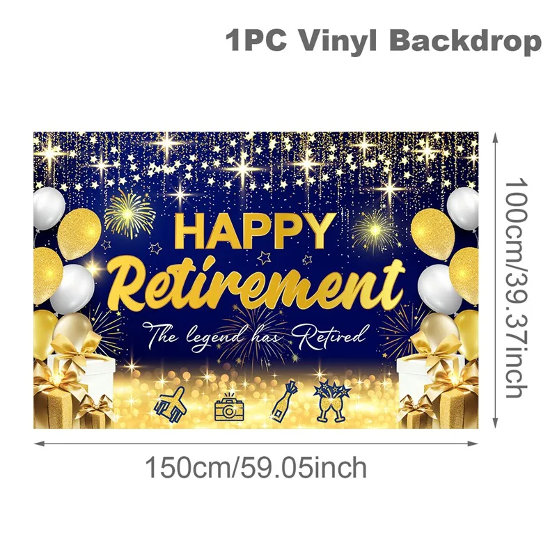 Decorazioni Happy Retirement,Banner per Pensionamento